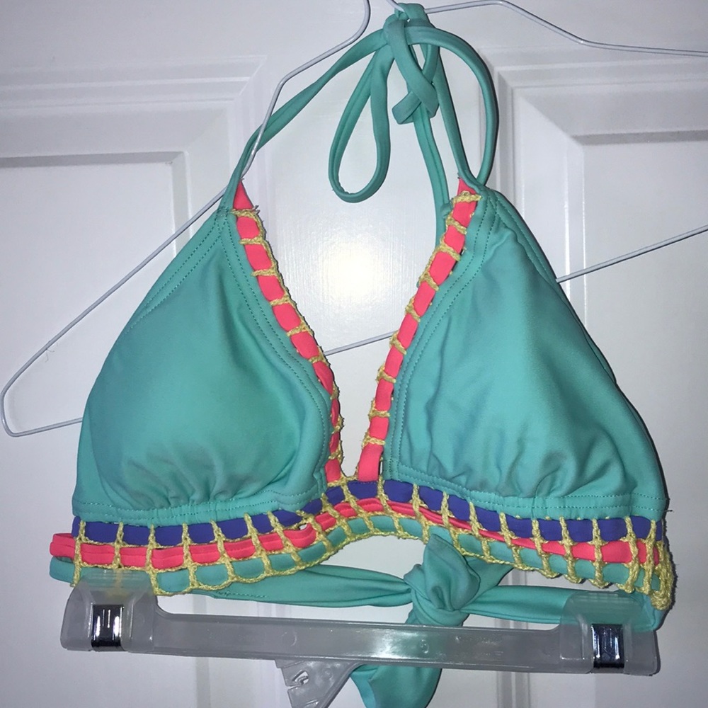 Blue Haltar Bikini Top from Macy’s